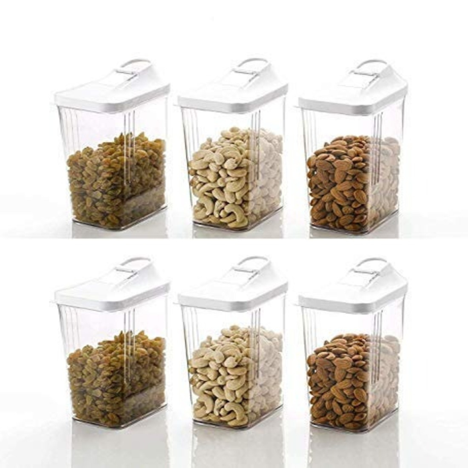 Plastic Easy Flow Storage Jar With Lid